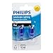Philips 416065 Landscape Lighting 4-Watt T5 12-Volt Blue Wedge Base Light Bulb, 2-Pack