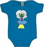Space Alien Organic Cotton Infant One Piece. Made in the USA.