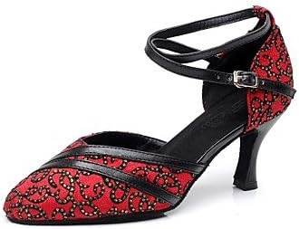 Modern Customized Woman's Customized Heel velvet With Buckie Dance Shoes(More Colors) , Red , US6.5-7 / EU37 / UK4.5-5 / CN37