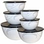 Corelle Coordinates 12-Piece Large Bowl Set, Simple Lines