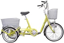 ミムゴ 20インチ三輪自転車3段ギア付 ノーパンクタイヤ仕様 スイングチャーリー(イエロー) MG-TRF203SWN-YE