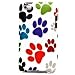 Colorful Dog Paw Design Protective 2 Piece Rubberized Crystal Hard Case Cover for Apple iPod Touch 4th Generation (8GB, 16GB, 32GB, 64GB)