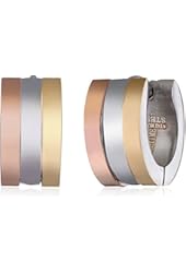 Stainless Steel Tricolor Huggie Earrings