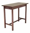 Winsome Wood Antique Walnut Kitchen Island with Two Drawers