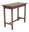 Winsome Wood Antique Walnut Kitchen Island with Two Drawers