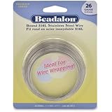 Beadalon Round Wire 316L Stainless Steel 26 Gauge, 20-Meter