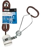 Woods 0328 18/2-Gauge Brooder and Heat Clamp Lamp with Porcelain Socket, 150-Watt, 6-Foot