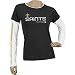 Reebok New Orleans Saints Ladies Black Sideline Tacon Long Sleeve Layered Tissue T-shirt (Small)