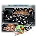 Trixie 37183 Fleecedecke Barney, 150x100 cm, schwarz mit grauen Pfoten