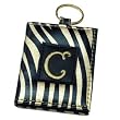 Monogram Letter C Keychain with Mirror