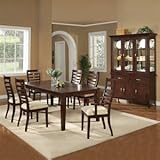 Alpine Furniture 6533-1Dining-2Arm-4Side-1Hutch Room Dining Set,