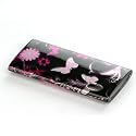Premium Designer Crystal Snap-on Case for the Apple iPod Nano 5 5th Generation - Pink Butterfly Print