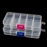 uxcell　ストレージケース　電子部品ケース　4個入り　クリアホワイト　プラスチック　30 x 25mm