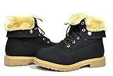 DREAM PAIRS LUGG Womens Winter Fur Lined Lace up Snow Ankle Durable Outsole Booties Boots