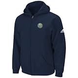 NBA adidas Denver Nuggets Navy Blue Preferred Logo Full Zip Hoodie (Small)