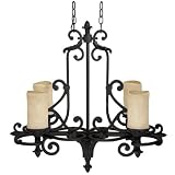 Capital Lighting - 3264WI-125 - 4 Light Chandelier - Wrought Iron Finish / Rust Scavo Glass