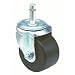 E.R. Wagner Stem Caster, Swivel, Polyolefin Wheel, Plain Bearing, 350 lbs Capacity, 3" Wheel Dia, 1-3/4" Wheel Width, 3-7/8" Mount Height, 7/16" Stem Dia, 1-3/8" Stem Height