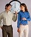 Bill Blass Mens Wrinkle-Free End-on-End Shirt with Pocket (6854)