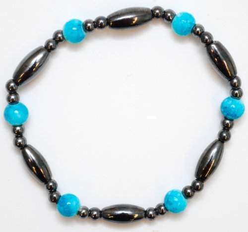 Magnetic Hematite Bracelet – Turquoise