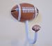 2 Ceramic Football Sports Ball Wall Hooks