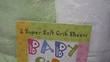 Microplush Fitted Crib Sheet (2) One Green One White