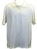 Claiborne Mens Short Sleeve Polo Golf Shirt Ivory Large