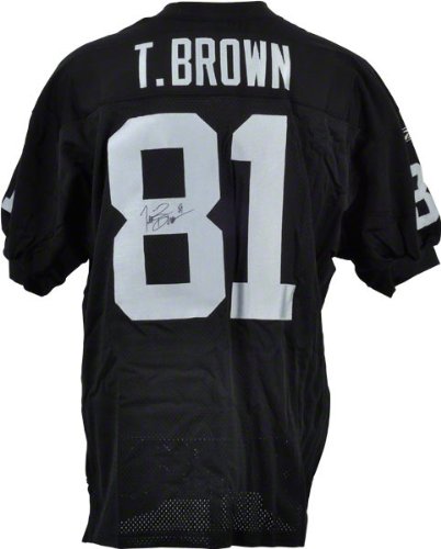 Tim Brown Autographed Jersey | Details: Oakland Raiders, Black, Reebok