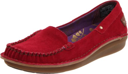 Hush Puppies Women's Allaze Moccasin,Dark Red,6.5 M US