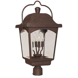 World Imports Lighting 9200-89 Ayrs Outdoor Exterior 4-Light Post Mount Lantern, Bronze by 