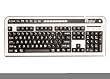 Large Print Computer Keyboard USB Wired (Black with White Letters) for Visually Impaired Individuals or Low Vision