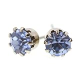 Light Sapphire & Silver Hues Stud Earrings