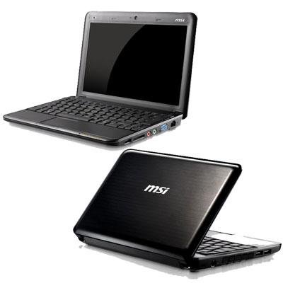 MSI U130-416US 10-Inch Black Netbook - 3 Hour Battery Life