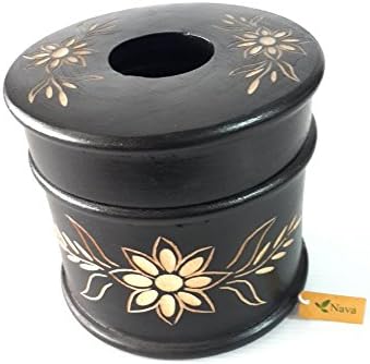 Tissue Box Mango Wood Hand-made (No.100036) (Free A Gift Tea Pillow Handmade For Eliminates Odor in Car and in the Refrigerator)