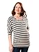 A Pea in the Pod Collection: Ella Moss 3/4 Sleeve V-neck Shirring Detail Maternity T Shirt