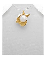 Fresh Water Pearls Pendant Necklace In 92.5 Sterling Silver