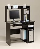 Pharao24 Schreibtisch PC Tisch schwarz Buzzy