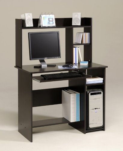Pharao24 Schreibtisch PC Tisch schwarz Buzzy