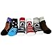 KF Baby Non-Skid Baby Boy Shoe Socks, 6 Pairs, for 12-24 Months