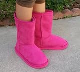 41gAs7acENL. SL160  Link Girls Toasty Warm Faux Shearling Toddler Boots in Hot Pink/ Fuchsia Faux Suede/ FREE SHIPPING