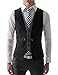 VE34 TheLees Mens premium layered style slim vest waist coat