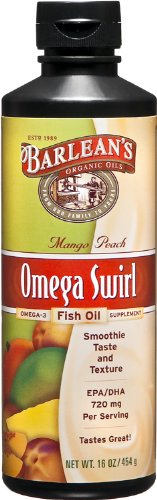 Barlean's Mango Peach Fish Oil Omega Swirl, 16-Ounce