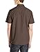 Volcom Men's Everett Solid Cotton Woven Short Sleeve Shirt