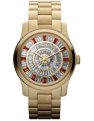 Michael Kors MK5729 Mid Size Red Glitz Gold Tone Watch