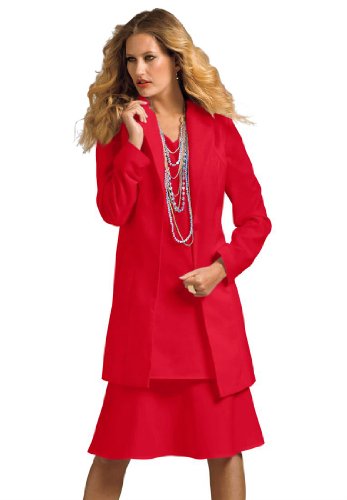 Roamans Women's Plus Size Duster Jacket With A-Line Dress