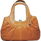 Coach Ergo Tan Saffron Leather Framed Kisslock Satchel Bag 14379