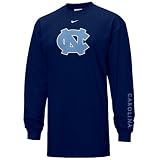 Nike North Carolina Tar Heels Navy Blue Classic Logo Long Sleeve T-shirt