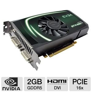 EVGA GeForce GTX 550 Ti 2048 MB GDDR5 PCI Express 2.0 2DVI/Mini-HDMI SLI Ready Graphics Card, 02G-P3-1559-KR
