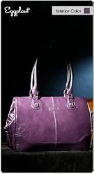 Namaste Eggplant Purple Monroe Handbag Shoulder Bag Tote