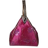 Triangular Synthetic Silk Clutch Handbag - Pink