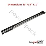 PayandPack 15 7/8' x 1' MBP 15591 Replacement Straight Stainless Steel Burner, Centro Part, Char Broil, Charbroil, Front Avenue, Sears Kenmore, Thermos, Lowes Model Grills